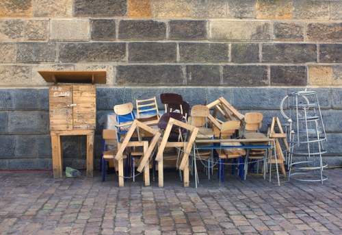 Residents disposing of old furniture in Hornsey