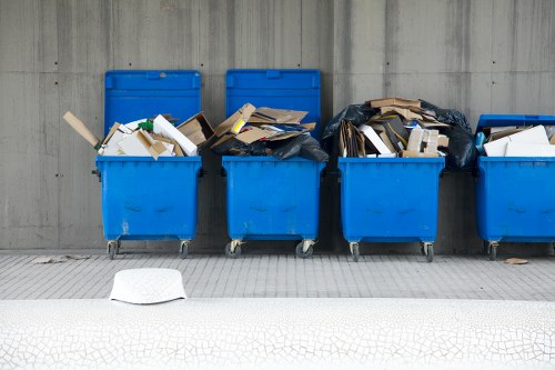 Business waste collection truck in Hornsey